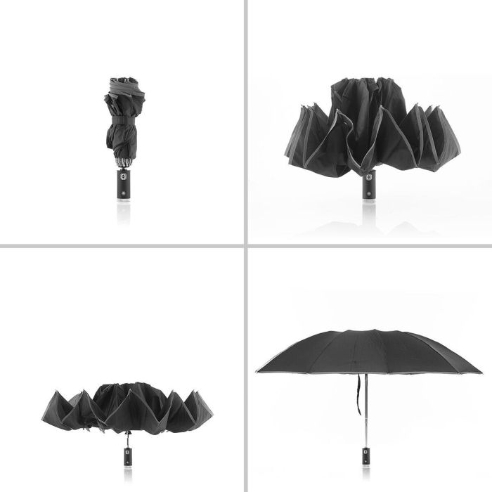 Paraguas de Cierre Inverso Plegable con LED Folbrella InnovaGoods 3 Paraguas de Cierre Inverso Plegable con LED Folbrella InnovaGoods 3
