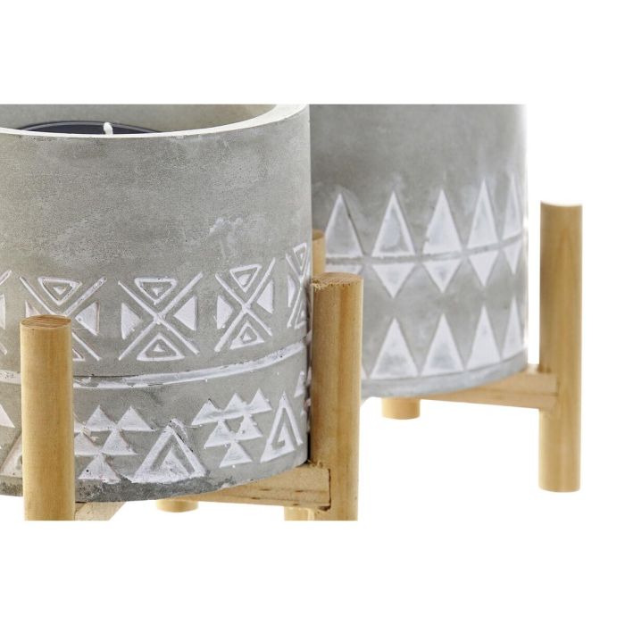 Vela Terraza Y Jardin DKD Home Decor Gris Marron 10 x 12 x 10 cm (2 Unidades) 2 Vela Terraza Y Jardin DKD Home Decor Gris Marron 10 x 12 x 10 cm (2 Unidades) 2