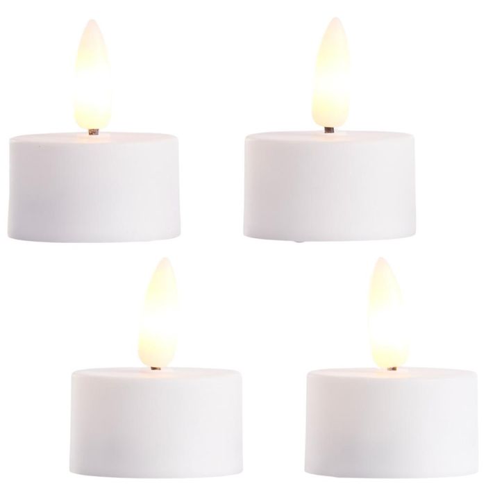 Day Juego De 4 Velas Led - Luz Blanca Cálida 2250K, Temporizador 8h ON/16h OFF, Duración 150h 4
