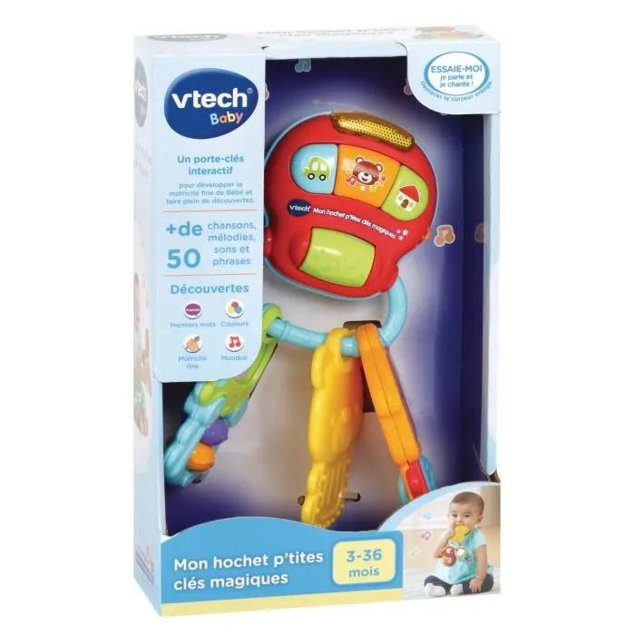 Vtech Baby Mi Sonajero Mágico Pequeñas Llaves Bebé con Detector de Movimiento, Sonidos, Frases y Luces 4