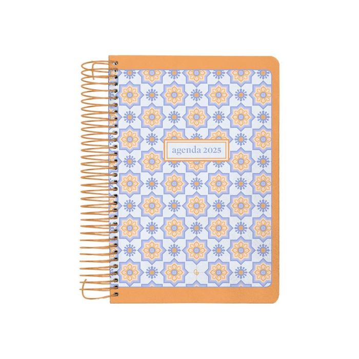 Agenda Espiral Liderpapel Perissa A4 2025 Dia Pagina Color Naranja Papel 80 gr 1