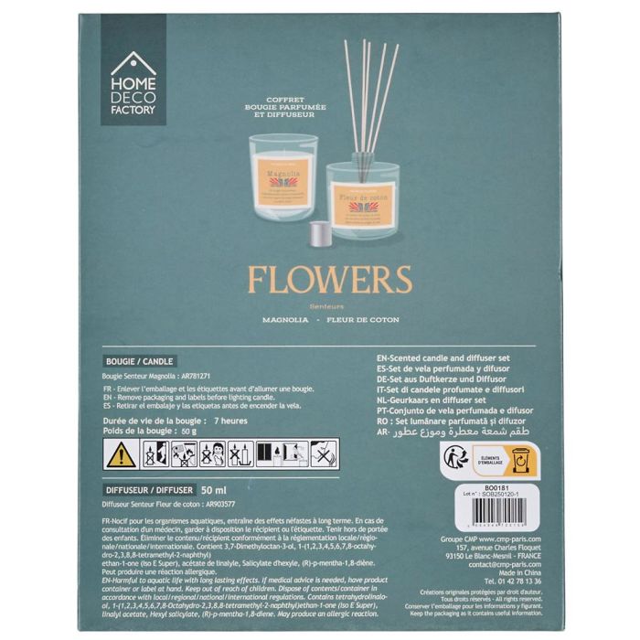 Home Deco Factory Caja-Libro Vela Y Difusor 2 Piezas Colección Bougie 4 Home Deco Factory Caja-Libro Vela Y Difusor 2 Piezas Colección Bougie 4