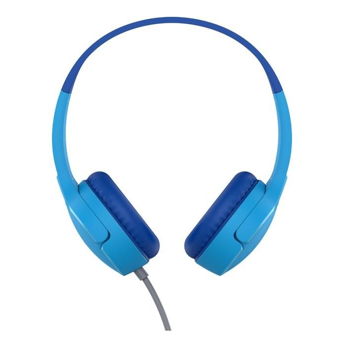 Belkin Auriculares On-Ear con Cable SOUNDFORM™ Mini, Diadema Ajustable para Niños, Micrófono Integrado, Azul