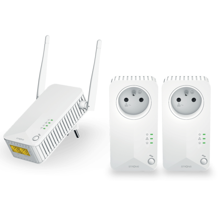 Strong Powerline WiFi 600 Triple Pack V2 600 Mbit/s Ethernet Blanco 3 pieza(s) Strong Powerline WiFi 600 Triple Pack V2 600 Mbit/s Ethernet Blanco 3 pieza(s)