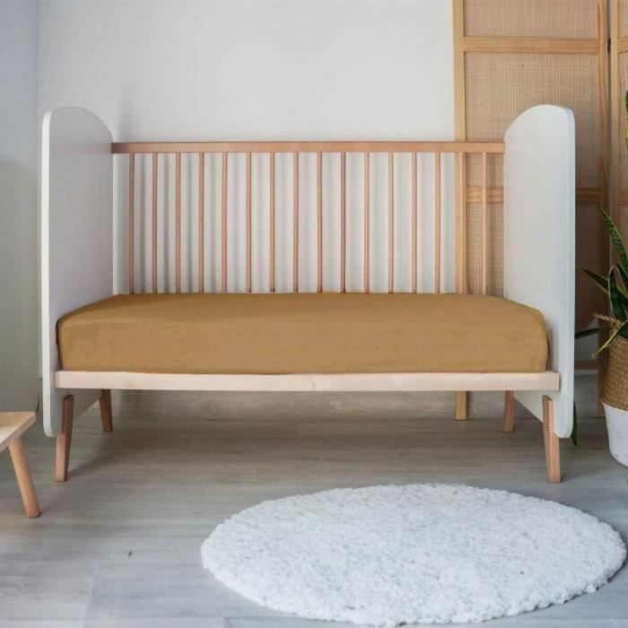 P'Tit Dodo PTI3700948342299 Sábana Bajera Ajustable Jersey 60 x 120 cm Caramelo 2