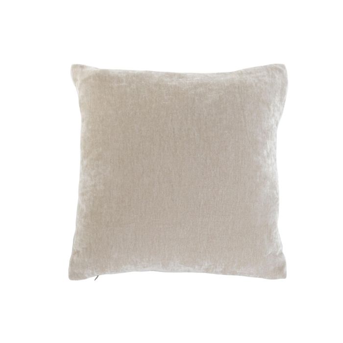 DKD Home Decor Cojín Mediterraneo Crema Azul Chenilla Zipper 45 x 15 x 45 cm (2 Unidades)