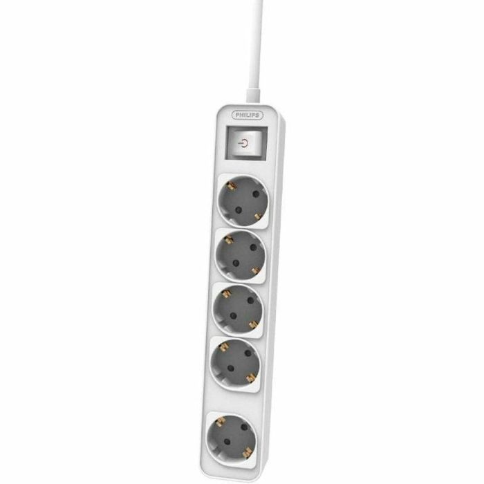 Regleta Enchufes 5 Tomas con Interruptor Philips CHP2154W/12 Regleta Enchufes 5 Tomas con Interruptor Philips CHP2154W/12