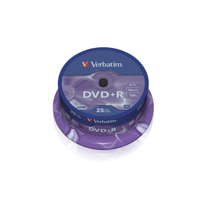 VERBATIM DVD+R 4.7Gb 16x (Tarrina 25 ud) 0 VERBATIM DVD+R 4.7Gb 16x (Tarrina 25 ud) 0
