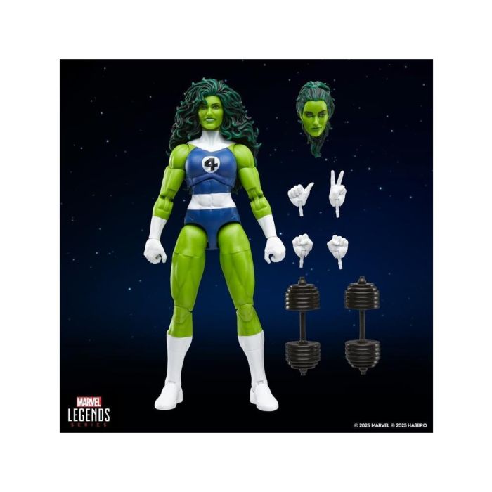 HASBRO She-Hulk Los 4 Fantásticos Marvel Figura Articulada 15cm con 7 Accesorios 1 HASBRO She-Hulk Los 4 Fantásticos Marvel Figura Articulada 15cm con 7 Accesorios 1