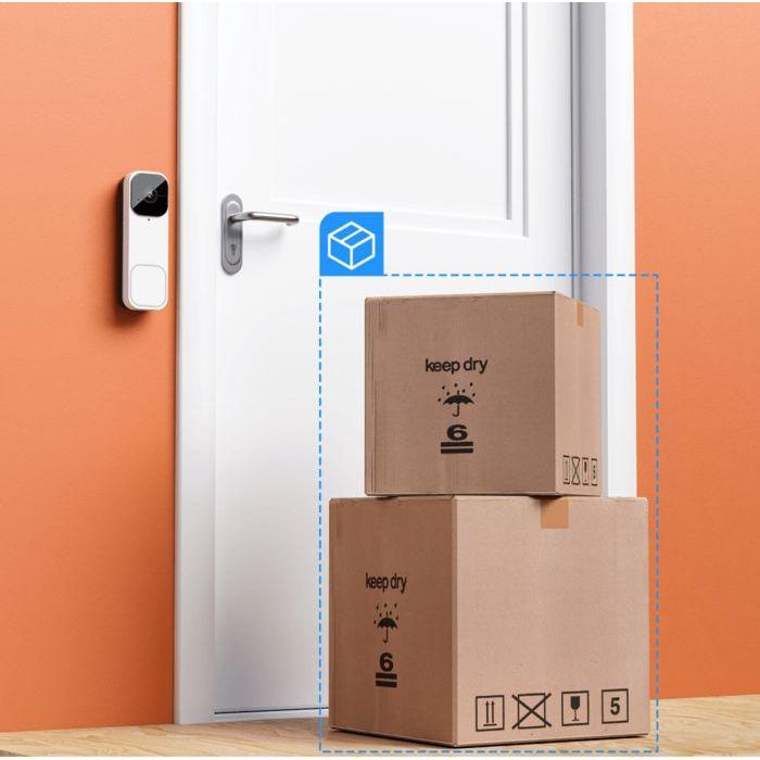 WOOX R4331 Timbre Inteligente con Vídeo Wi-Fi, Sin Hub ni Suscripción, Audio Bidireccional, Visión Nocturna, Compatible Alexa Google 1