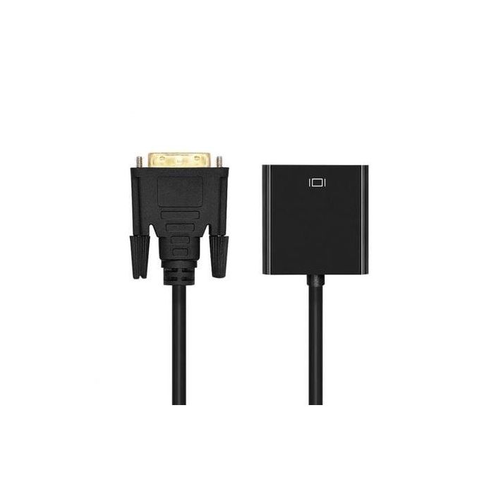 Aisens Conversor DVI-D a VGA 24+1-M - HDB15-H Negro, 10 cm, UXGA 1600x1200, 1080p, Plug and Play 2