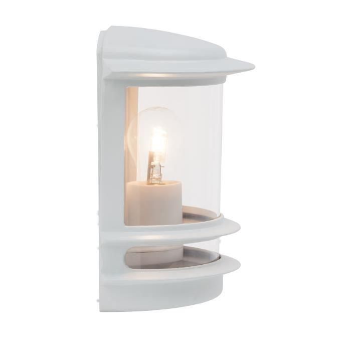 HOLLYWOOD-Aplique de exterior Al. 25 cm Blanco brillante 2 HOLLYWOOD-Aplique de exterior Al. 25 cm Blanco brillante 2