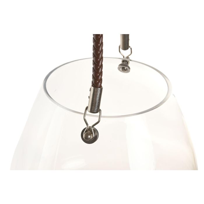 Portavela Cottage DKD Home Decor Transparente Marron 26 x 23 x 26 cm (4 Unidades) 2 Portavela Cottage DKD Home Decor Transparente Marron 26 x 23 x 26 cm (4 Unidades) 2