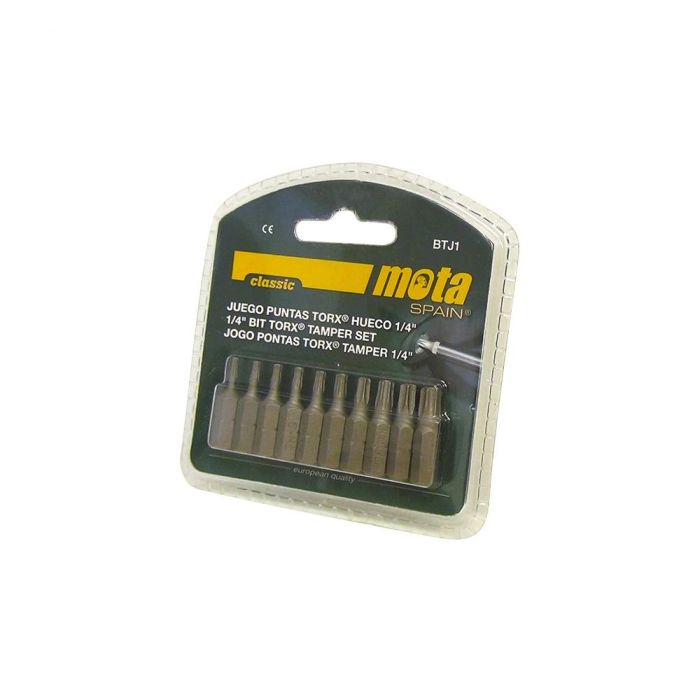 Mota Juego de puntas torx tamper 25mm 10 unid. Btj1 T6-T30
