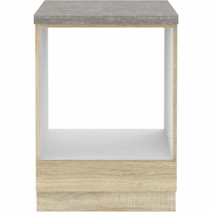 LASSEN Mueble Bajo para Horno Empotrado con Encimera Roble Sonoma - L60 x P51,6 x H85 cm