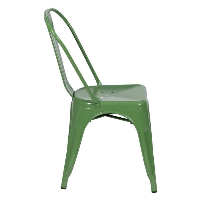 Silla Apilable Verde Metal Dallas 45 X 52,50 X 85 cm