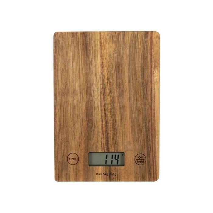 Livoo DOM492 Báscula de cocina electrónica de madera de acacia Livoo DOM492 Báscula de cocina electrónica de madera de acacia