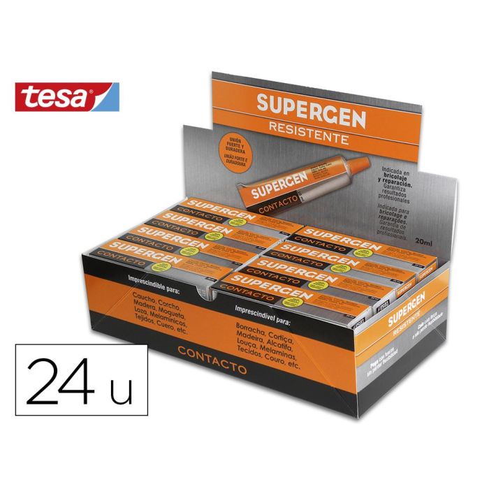 Pegamento Supergen Contacto 20 mL Unidad 24 unidades