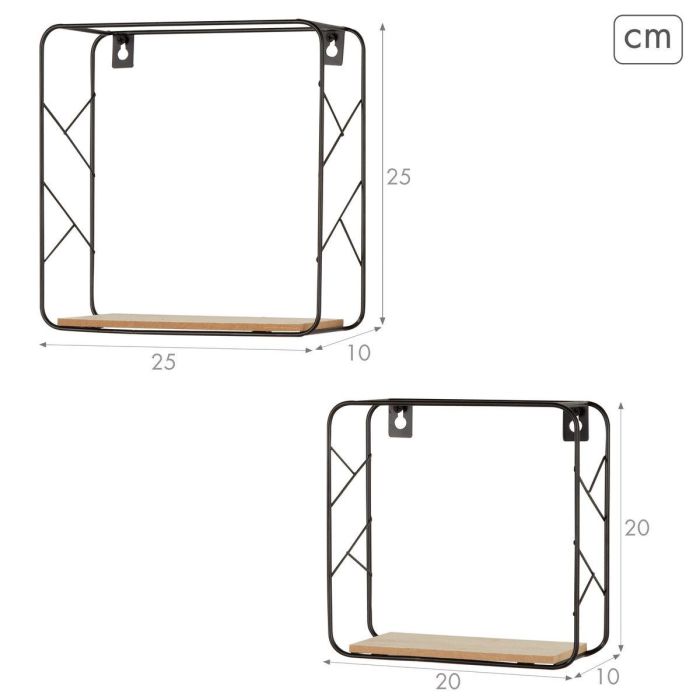 Perchero Max Home Hierro Madera MDF (6 Unidades) 3