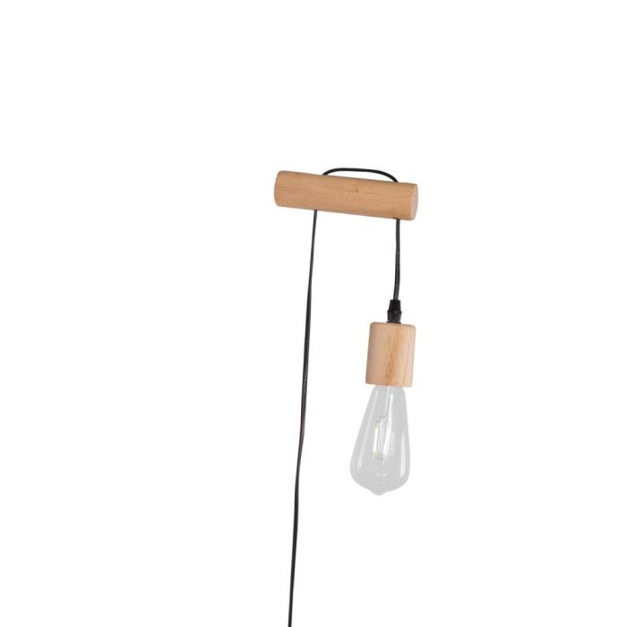 SKD-W1010 Aplique de Pared Ajman de Madera para Luz de Lectura en Dormitorios y Zonas de Estar, Compatible con Bombillas LED E27 4