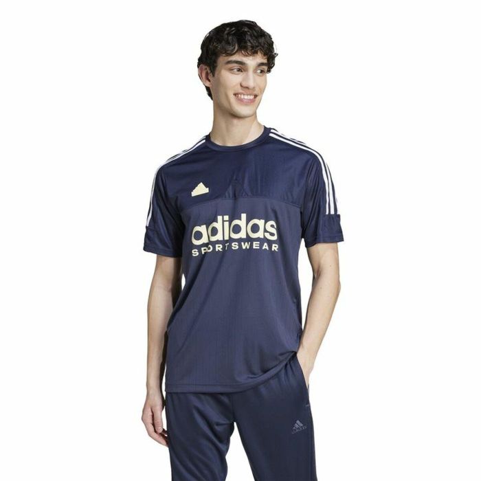 Camiseta de Manga Corta Hombre Adidas Tiro Azul 5