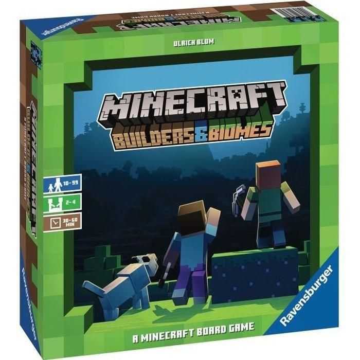 Ravensburger Minecraft The Game - Juego de Mesa de Estrategia y Aventura - Explora, Lucha y Construye tu Mundo - A partir de 10 años