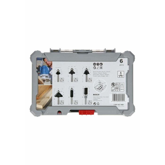 Bosch Professional 2607017468 Caja de 6 Fresas de Afeitar, Chaflanar y Redondear con Vástago de 6 mm 8 Bosch Professional 2607017468 Caja de 6 Fresas de Afeitar, Chaflanar y Redondear con Vástago de 6 mm 8