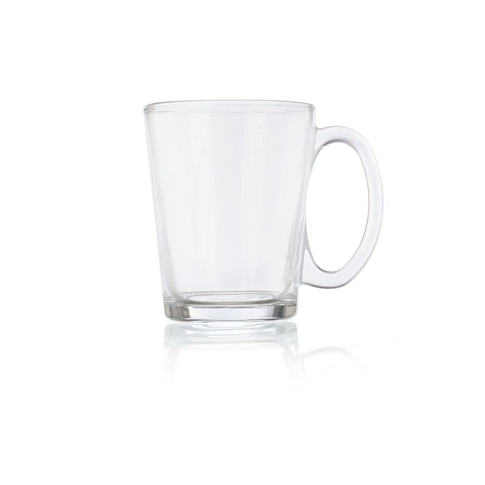Vivalto Taza Desayuno Asa Cónica Vidrio Transparente 250 ml 11x10x8 cm (Set de 72) 3 Vivalto Taza Desayuno Asa Cónica Vidrio Transparente 250 ml 11x10x8 cm (Set de 72) 3