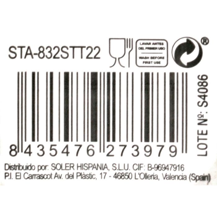 Santa Clara Copa de Champagne Sonella Transparente, 150 cc. Medidas: 5,5 cm de diámetro x 18,5 cm de alto. Peso: 324 g. (36 Unidades) 8 Santa Clara Copa de Champagne Sonella Transparente, 150 cc. Medidas: 5,5 cm de diámetro x 18,5 cm de alto. Peso: 324 g. (36 Unidades) 8