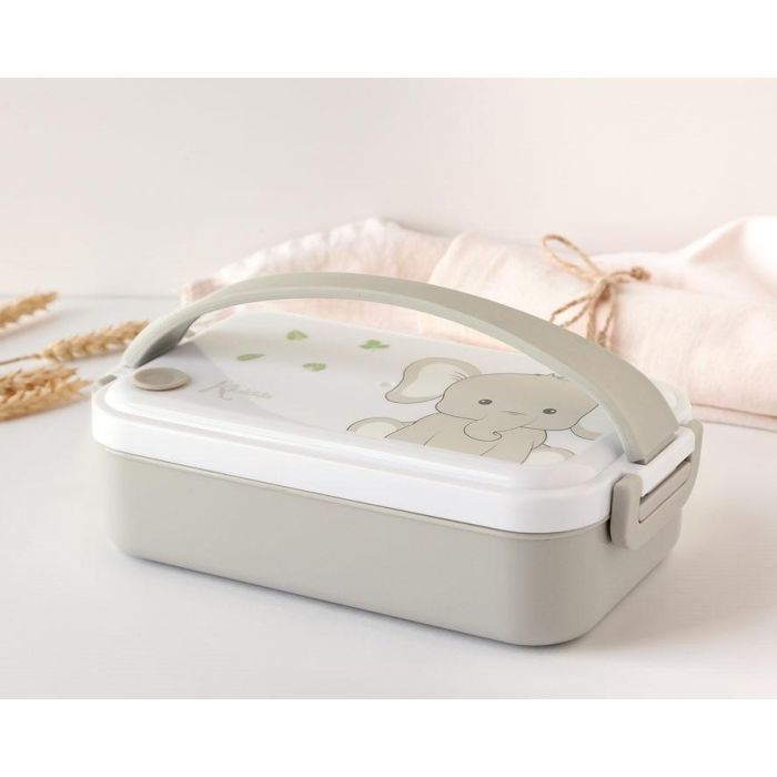 KioKids Caja Almuerzo Rectangular Acero Inoxidable Dolci Amici Elefante +4 meses Gris 550ml Hermética 0 KioKids Caja Almuerzo Rectangular Acero Inoxidable Dolci Amici Elefante +4 meses Gris 550ml Hermética 0