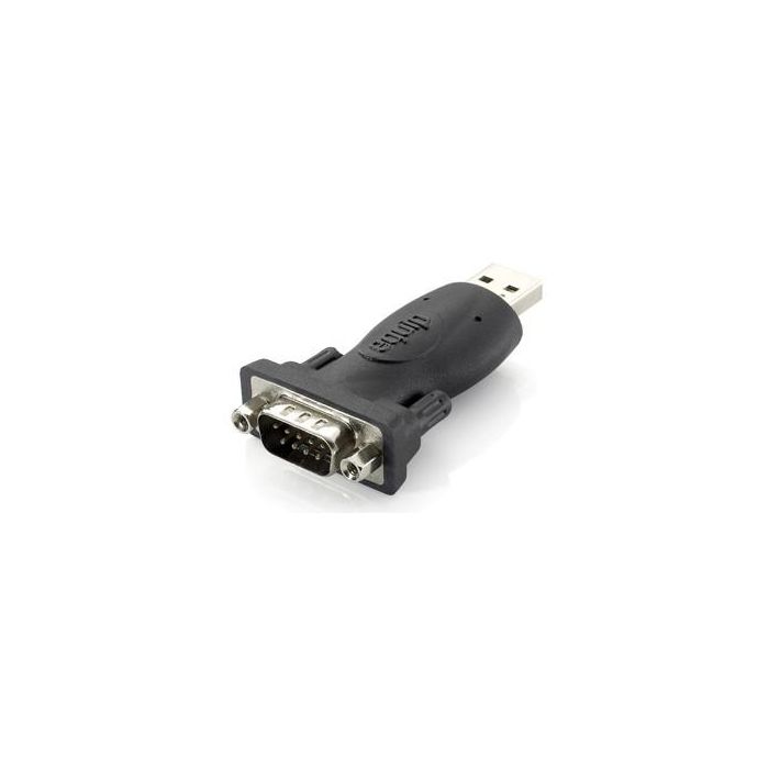 EQUIP Adaptador USB-A a Serie RS232-DB9 Macho/Macho Negro