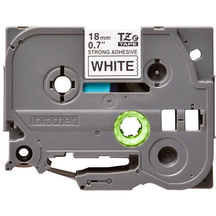 BROTHER Cinta laminada blanco/negro (superadhesiva) 18 mm, longitud 8 m 1 BROTHER Cinta laminada blanco/negro (superadhesiva) 18 mm, longitud 8 m 1