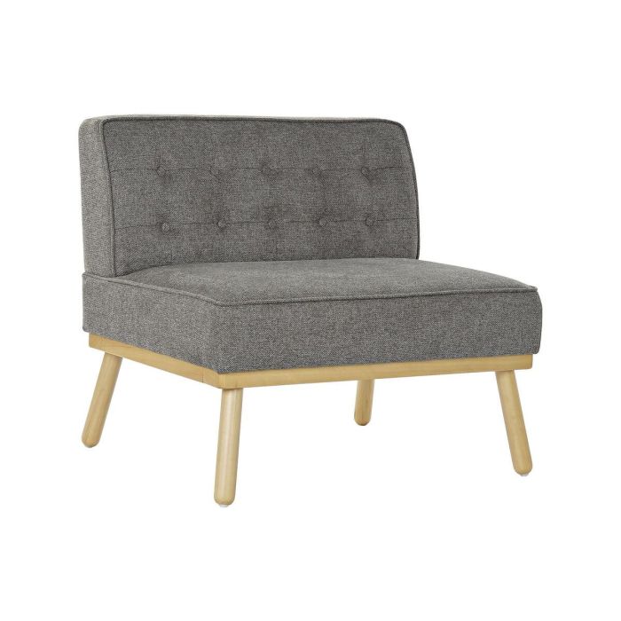 DKD Home Decor Sillón Urban Desmontable Bicolor Gris Oscuro Marrón de Lino y Abeto, Ancho 80 x Largo 66 x Alto 72 cm, Altura asiento 45 cm 0 DKD Home Decor Sillón Urban Desmontable Bicolor Gris Oscuro Marrón de Lino y Abeto, Ancho 80 x Largo 66 x Alto 72 cm, Altura asiento 45 cm 0