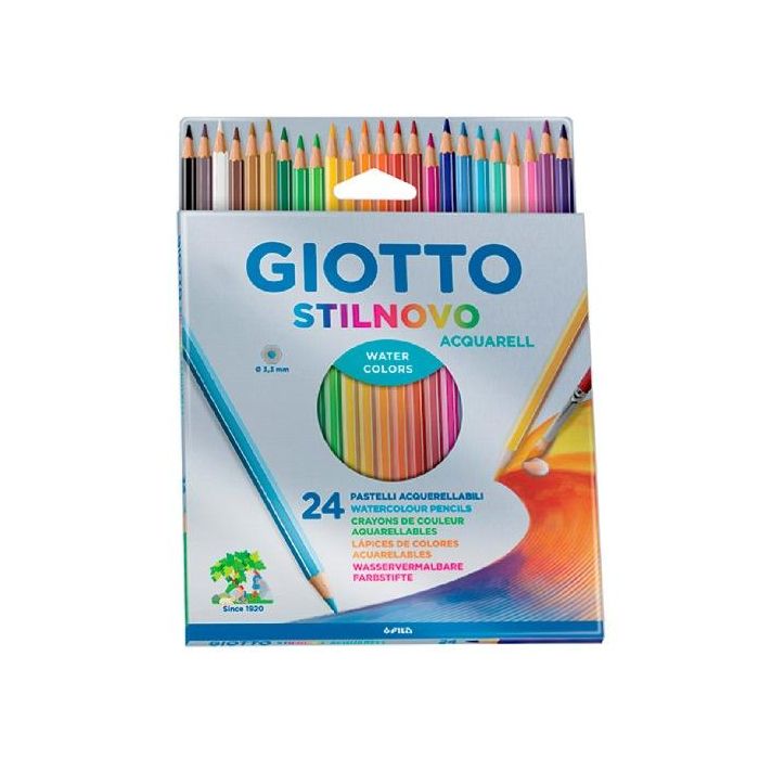 Lápices de Colores Acuarelables Giotto Stilnovo 24 Piezas Multicolor