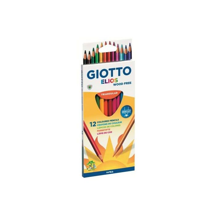 Giotto Lápices de colores elios libre de madera estuche de 12