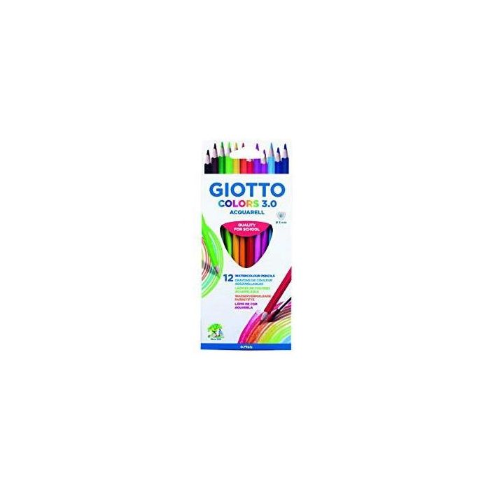 Giotto Lápices De Colores Colors 3.0 Acuarell Con Mina Acuarelable C-Surtidos Estuche 12 Ud