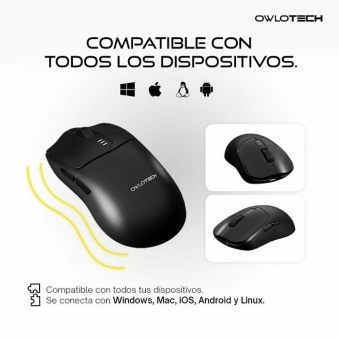 Ratón Owlotech Negro 10000 dpi 2