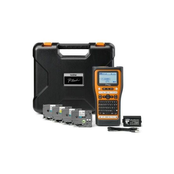 Brother Rotuladora Electrónica P-Touch Pte560Btspql1 con Bluetooth y Cintas Pro Tape 3 Brother Rotuladora Electrónica P-Touch Pte560Btspql1 con Bluetooth y Cintas Pro Tape 3