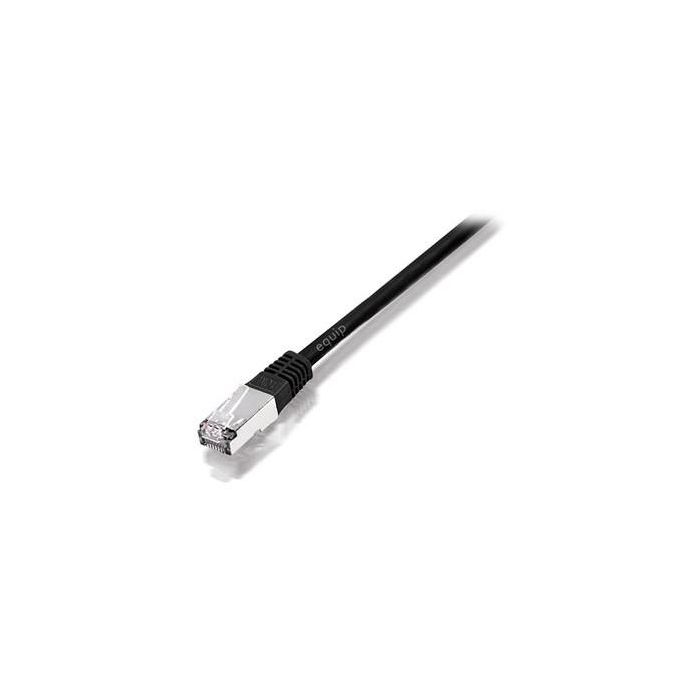 Equip 705912 Cable Patch Crossover Cat5e SF/UTP 2xRJ45, 3m, Negro, Conectores Macho Chapados Oro, Certificado RoHS