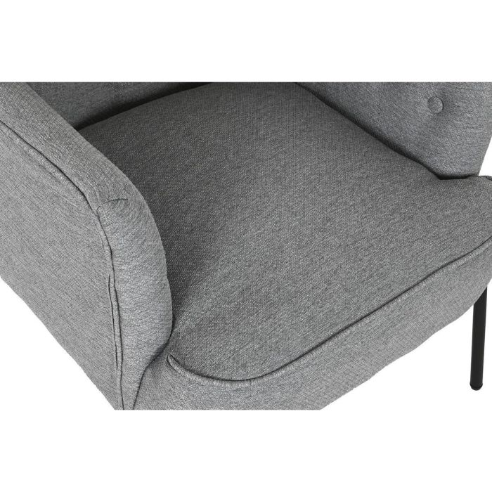 Sillon Scandi DKD Home Decor Gris Dorado 73 x 79.5 x 65 cm 1