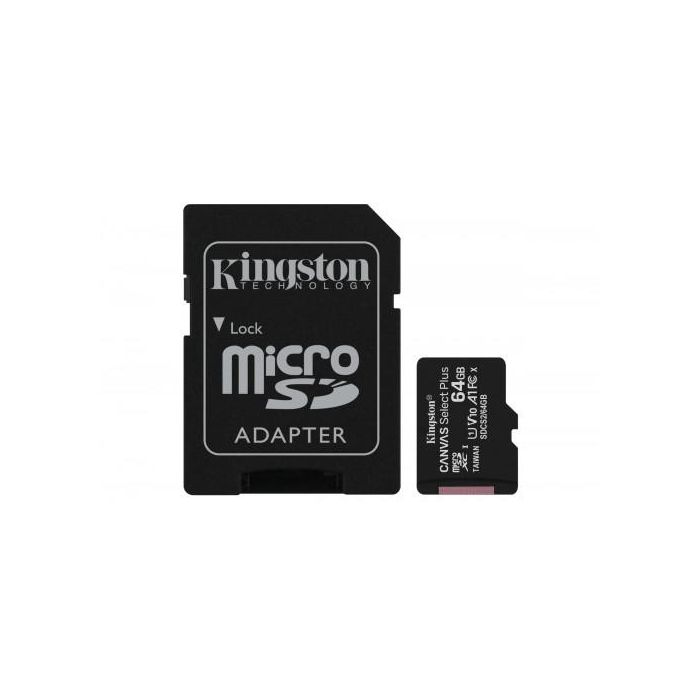 Tarjeta de Memoria Micro SD con Adaptador Kingston SDCS2/64GB-2P1A 64 GB 2