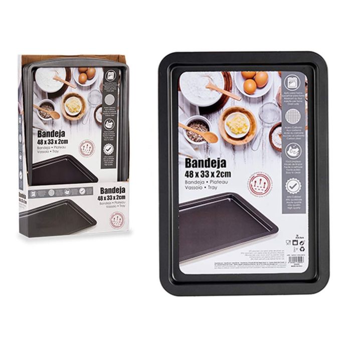Bandeja Rectangular Metal 48Cm Kinvara (24 Unidades) 2 Bandeja Rectangular Metal 48Cm Kinvara (24 Unidades) 2
