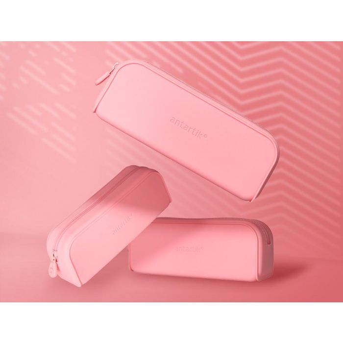 Estuche Portatodo Antartik Prisma Silicona Soft Rectangular 185x50x75 mm Rosa Chicle 9