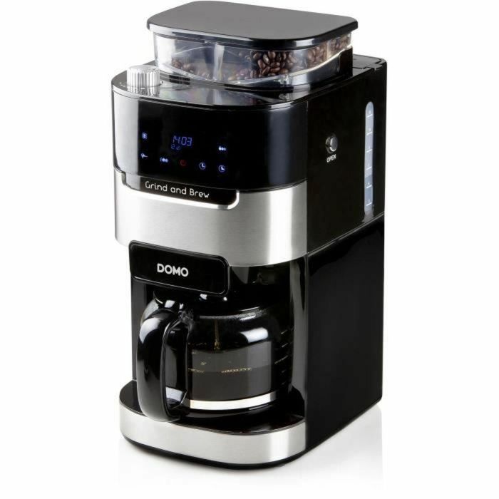 Domo DO721K Cafetera con Molinillo Integrado 1.5L / 12 tazas, Pantalla LCD, Temporizador 24h, 3 Intensidades 0 Domo DO721K Cafetera con Molinillo Integrado 1.5L / 12 tazas, Pantalla LCD, Temporizador 24h, 3 Intensidades 0