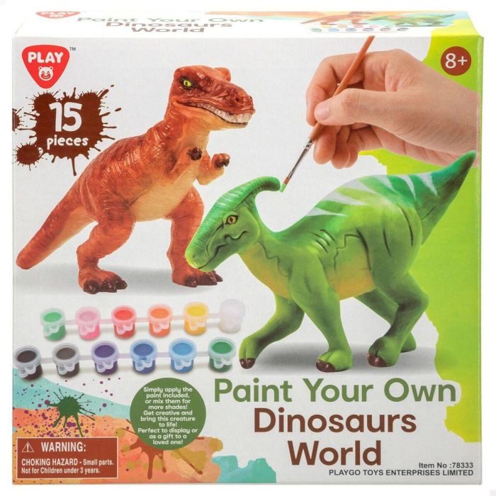 Set 2 Dinosaurios PlayGo 15 Piezas 6 Unidades 14,5 x 9,5 x 5 cm Dinosaurios Para pintar 2 Set 2 Dinosaurios PlayGo 15 Piezas 6 Unidades 14,5 x 9,5 x 5 cm Dinosaurios Para pintar 2