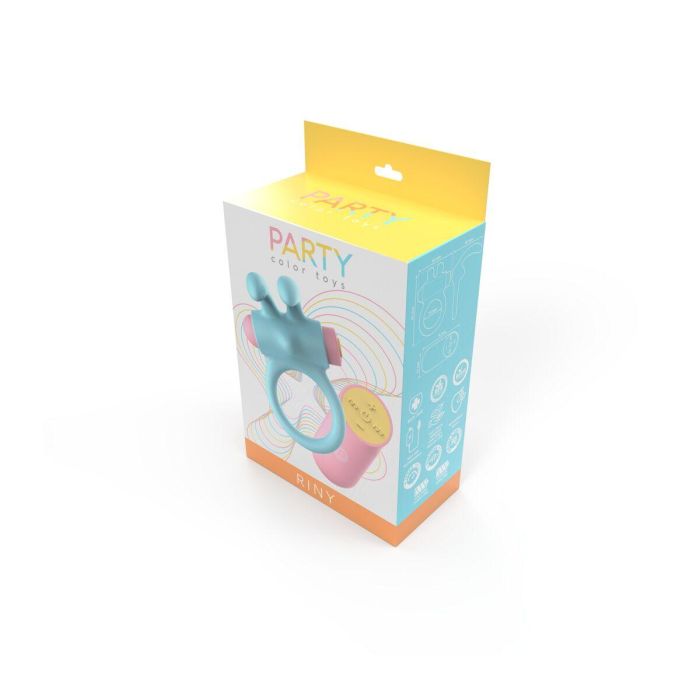 Anillo para el Pene Party Color Toys Azul Silicona 1 Anillo para el Pene Party Color Toys Azul Silicona 1