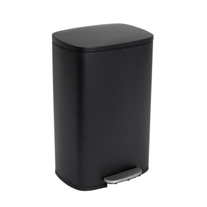 Kitchen Move ADMIRAL Papelera de Cocina con Pedal 50L, Acero Inoxidable Negro Mate, Rectangular, con Cubo Interior y Protección Suelo 2 Kitchen Move ADMIRAL Papelera de Cocina con Pedal 50L, Acero Inoxidable Negro Mate, Rectangular, con Cubo Interior y Protección Suelo 2