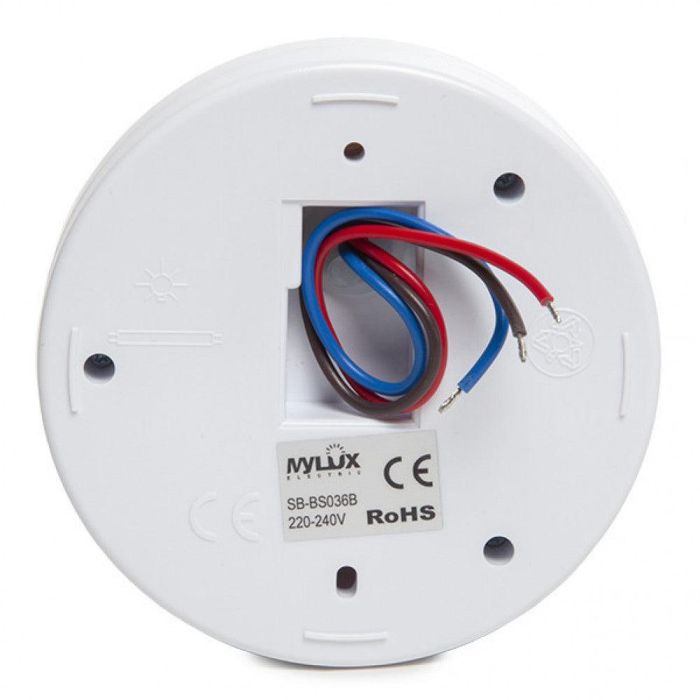 Sensor de Movimiento Superficie 360º Infrarrojos para LED Incandescencia 300W/1200W. Alcance 3-12m, Tiempo Ajustable 1