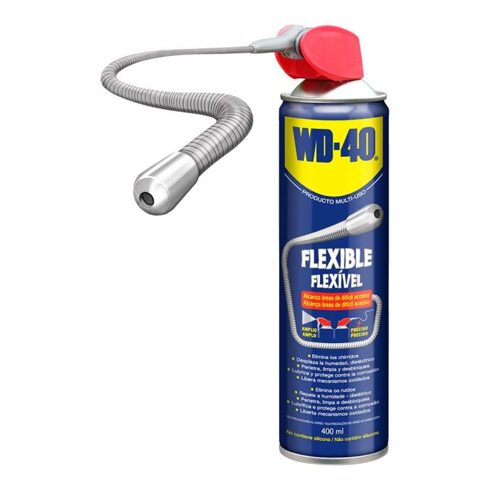 WD-40 Spray Lubricante Multiusos 400ml con Cánula Flexible 34692 1