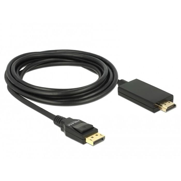 DELOCK Kabel Displayport 1.2 Stecker > High Speed HDMI-A Stecker Passiv 4K 3 m schwarz 0 DELOCK Kabel Displayport 1.2 Stecker > High Speed HDMI-A Stecker Passiv 4K 3 m schwarz 0